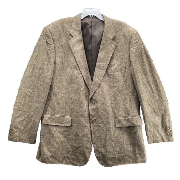Vintage Towncraft 100% Silk Blazer Men's 48 L Corpcore Academia Business Formal
